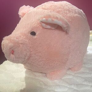 Large Fluffy Pink Piggy Bank